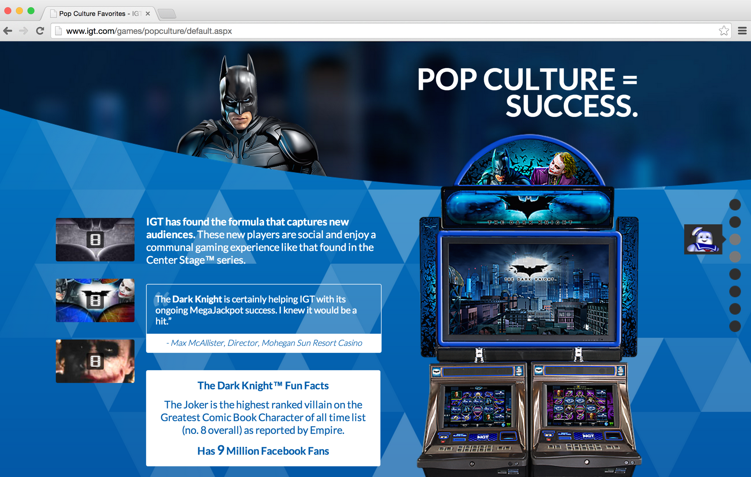 Pop Culture Microsite