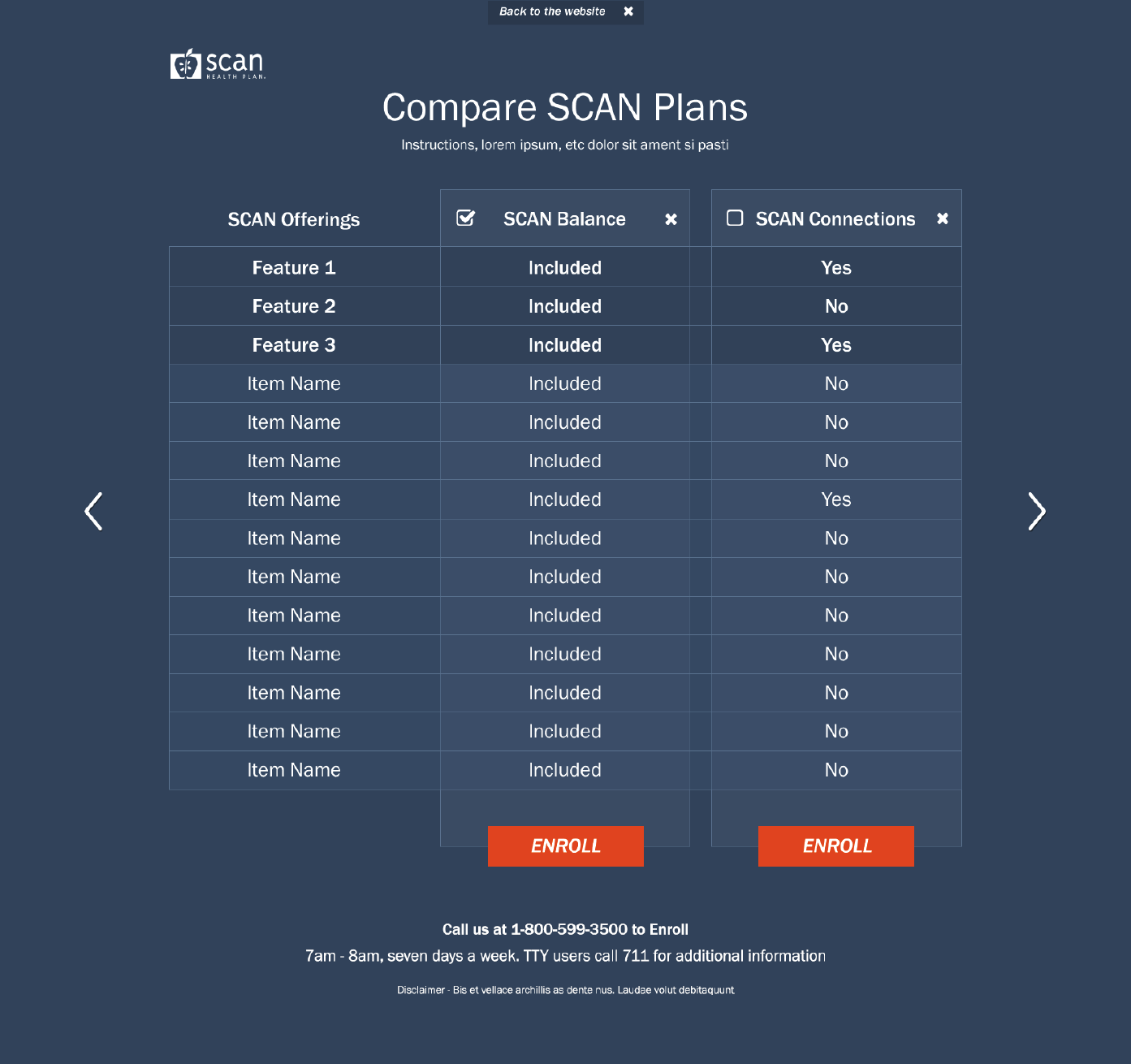 Design: Side-by-Side Plan Comparison