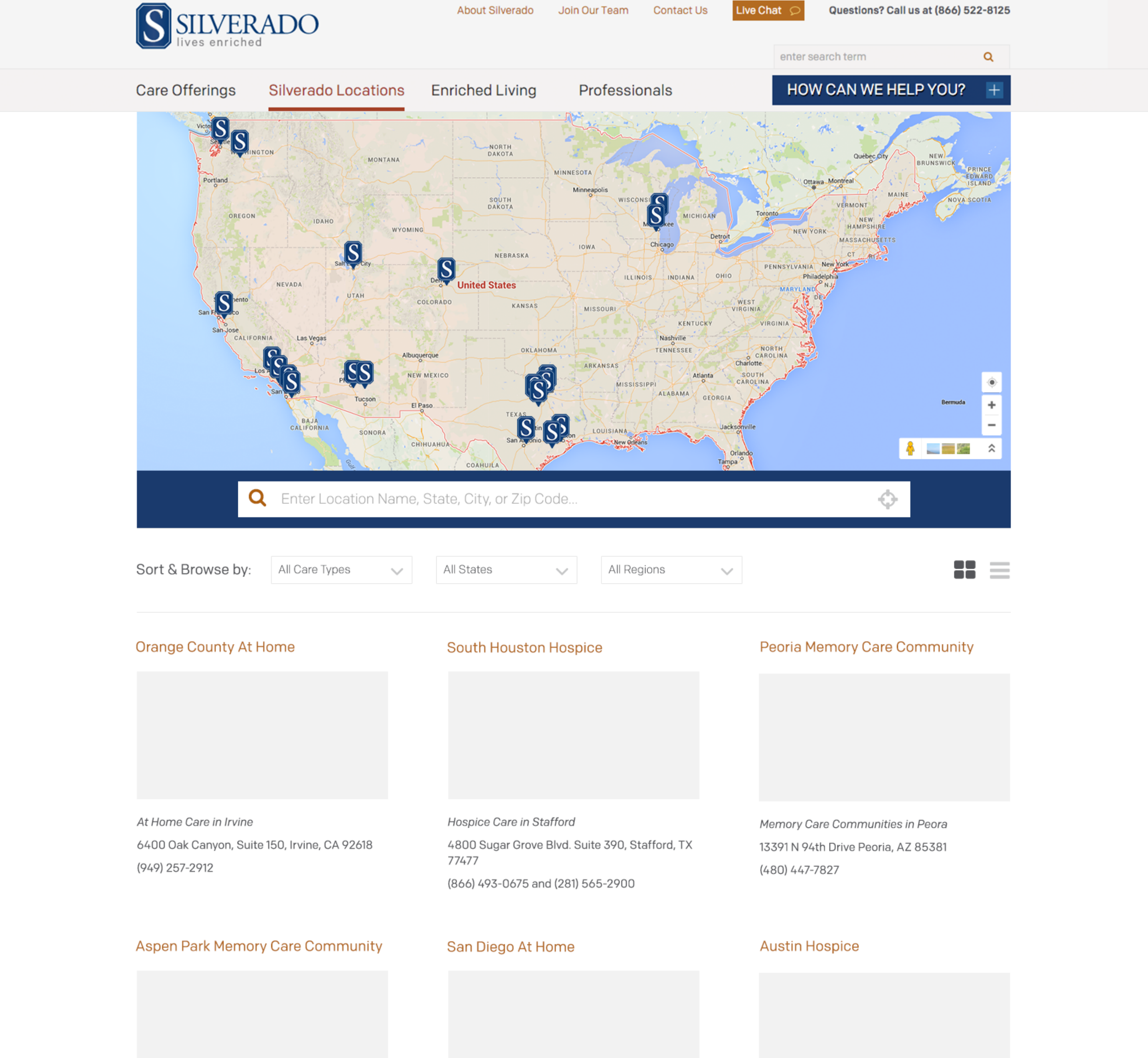Location Finder: Map, Search, and Filters