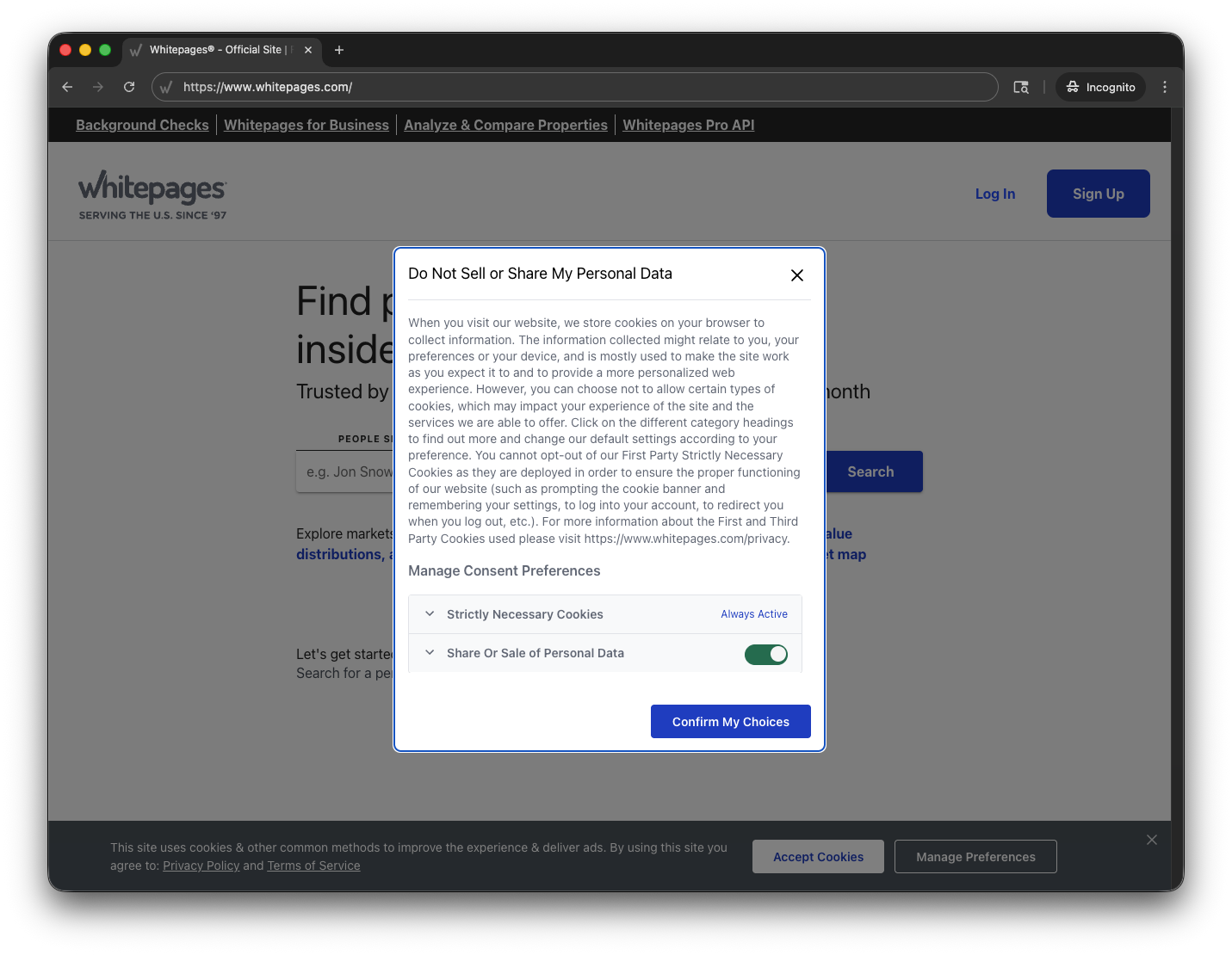 Cookie Banner & Consent Modal