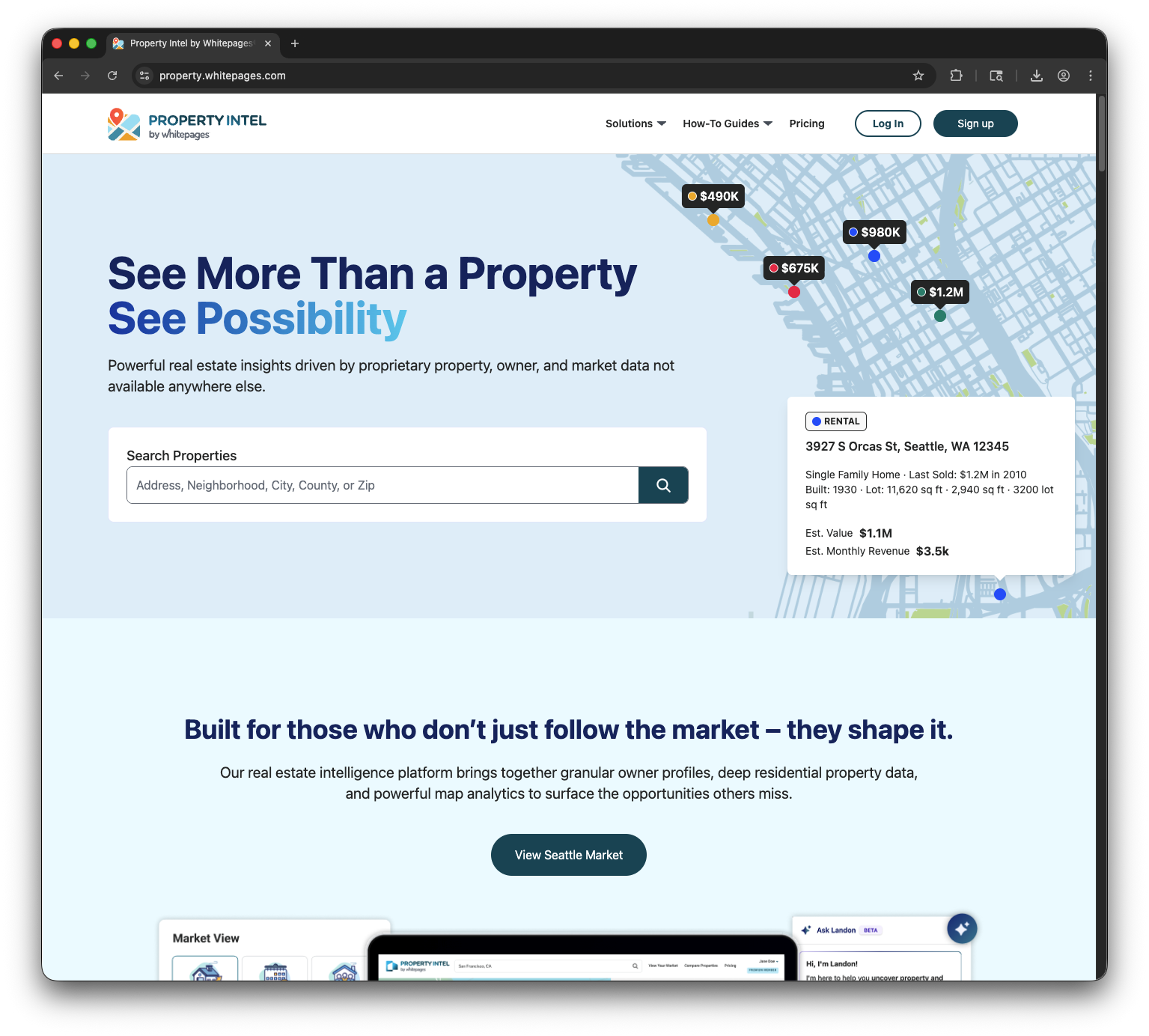 Property Intel Homepage