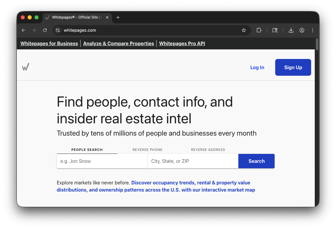 Whitepages, 411.com & PeopleSearch